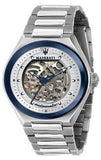 Maserati Triconic Automatic Skeleton Grey Dial Silver Steel Strap Watch For Men - R8823139002 Buy Now By Maserati