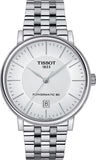 Tissot T Classic Carson Premium Powermatic 80 White Dial Silver Steel Strap Watch For Men - T122.407.11.031.00 Buy Now By Tissot