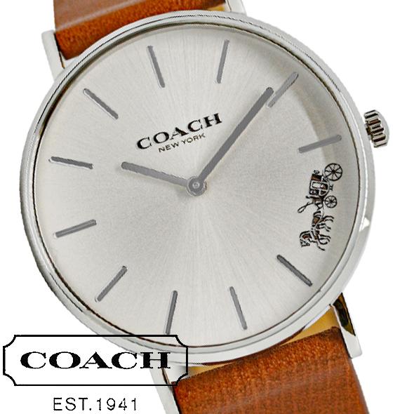 Coach Perry Silver Dial Brown Leather Strap Watch for Women - 14503120 Buy Now By Coach