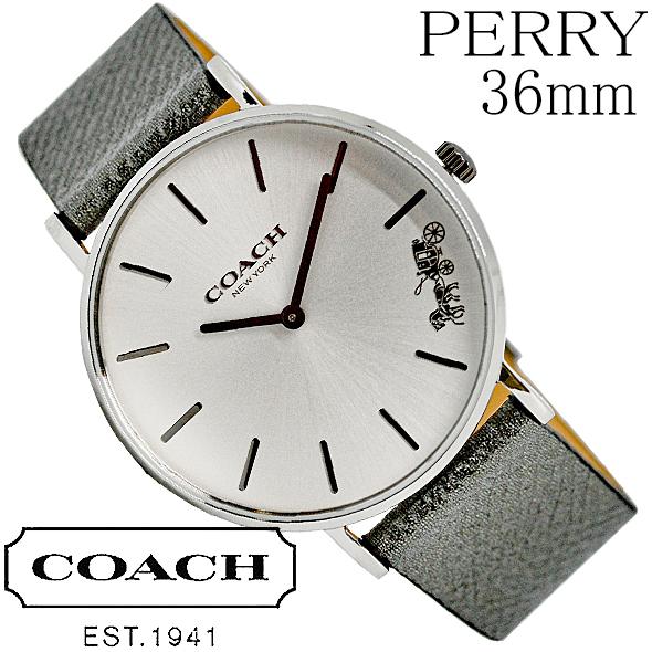 Coach Perry White Dial Grey Leather Strap Watch for Women - 14503155 Buy Now By Coach