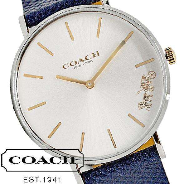 Coach Perry White Dial Blue Leather Strap Watch for Women - 14503156 Buy Now By Coach