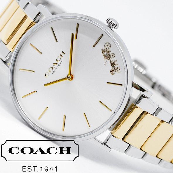 Coach Perry Silver Dial Two Tone Steel Strap Watch for Women - 14503347 Buy Now By Coach