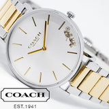 Coach Perry Silver Dial Two Tone Steel Strap Watch for Women - 14503347 Buy Now By Coach