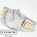 Coach Perry Silver Dial Two Tone Steel Strap Watch for Women - 14503347 Buy Now By Coach