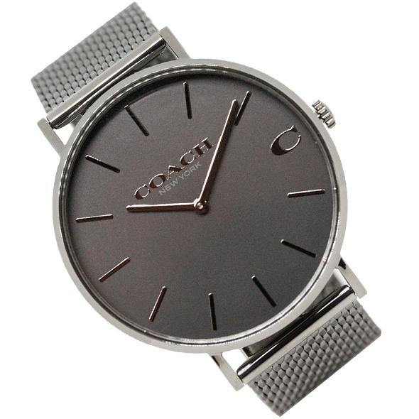 Coach Charles Black Dial Grey Mesh Bracelet Watch for Men - 14602145 Buy Now By Coach