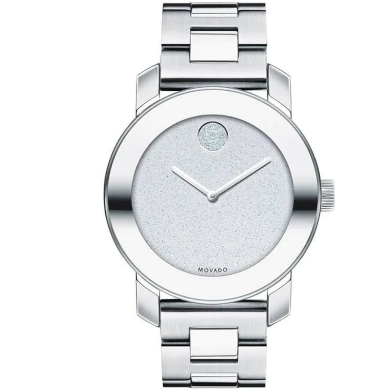 Movado Bold Ceramic Silver Dial Silver Steel Strap Watch for Women - 3600638 Buy Now By Movado