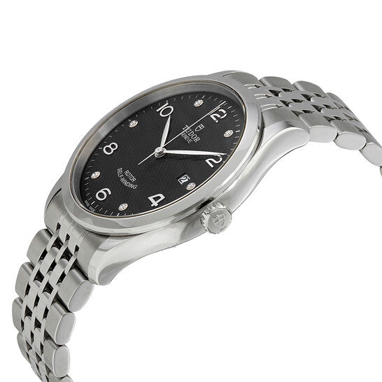 Tudor 1926 Automatic Diamonds Black Dial Silver Steel Strap Watch for Men - M91650-0004 Buy Now By Tudor