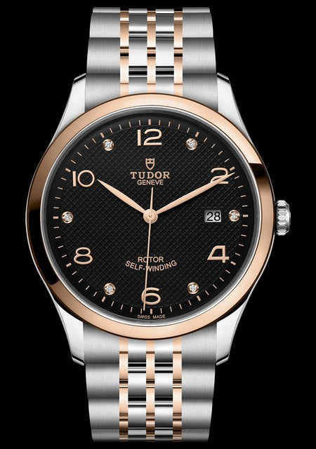 Tudor 1926 Automatic Diamonds Black Dial Two Tone Steel Strap Watch for Men - M91651-0004 Buy Now By Tudor