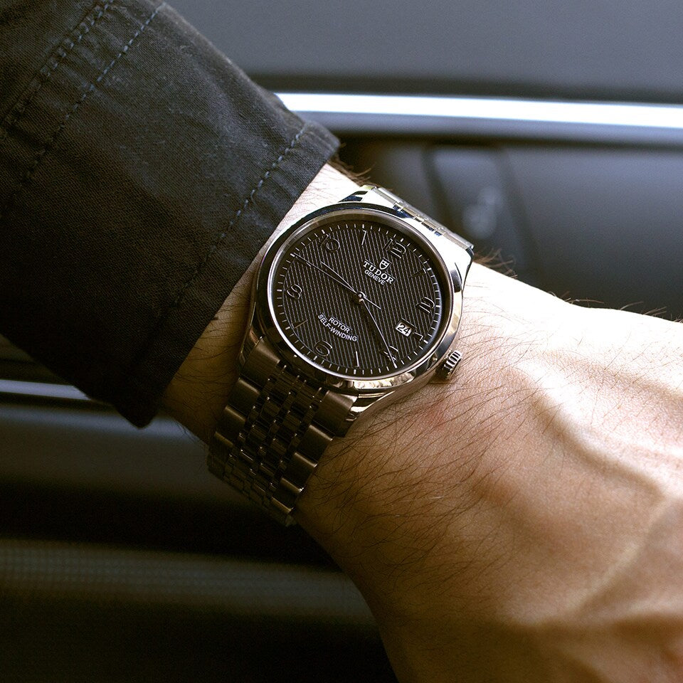 Tudor 1926 Automatic Black Dial Silver Steel Strap Watch for Men - M91650-0002