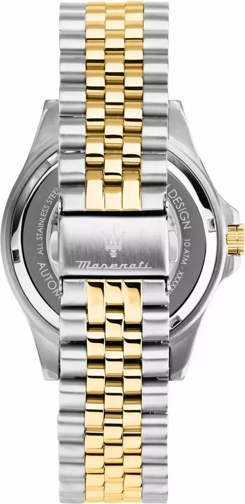 Maserati SFIDA Automatic Skeleton Black Dial Two Tone Steel Strap Watch For Men - R8823140010 Buy Now By Maserati