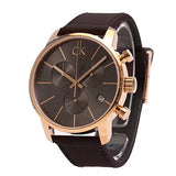 Calvin Klein City Chronograph Grey Dial Brown Leather Strap Watch for Men - K2G276G3 Buy Now By Calvin Klein