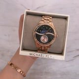 Michael Kors Lauryn Blue Dial Rose Gold Steel Strap Watch for Women - MK3723 Buy Now By Michael Kors