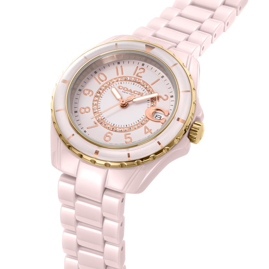 Coach Preston Pink Dial Pink Steel Strap Watch for Women - 14503463 Buy Now By Coach