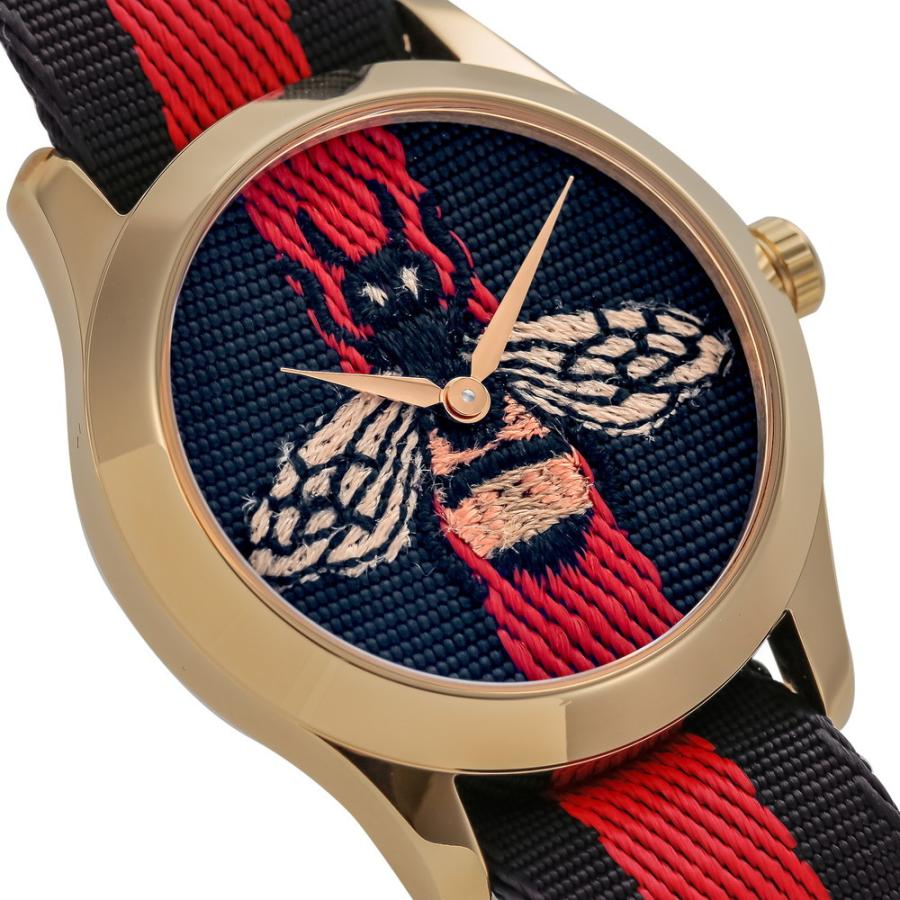 Gucci G Timeless Bee Red & Blue Dial Red Two Tone Nylon Strap Watch For Men - YA1264061 Buy Now By Gucci