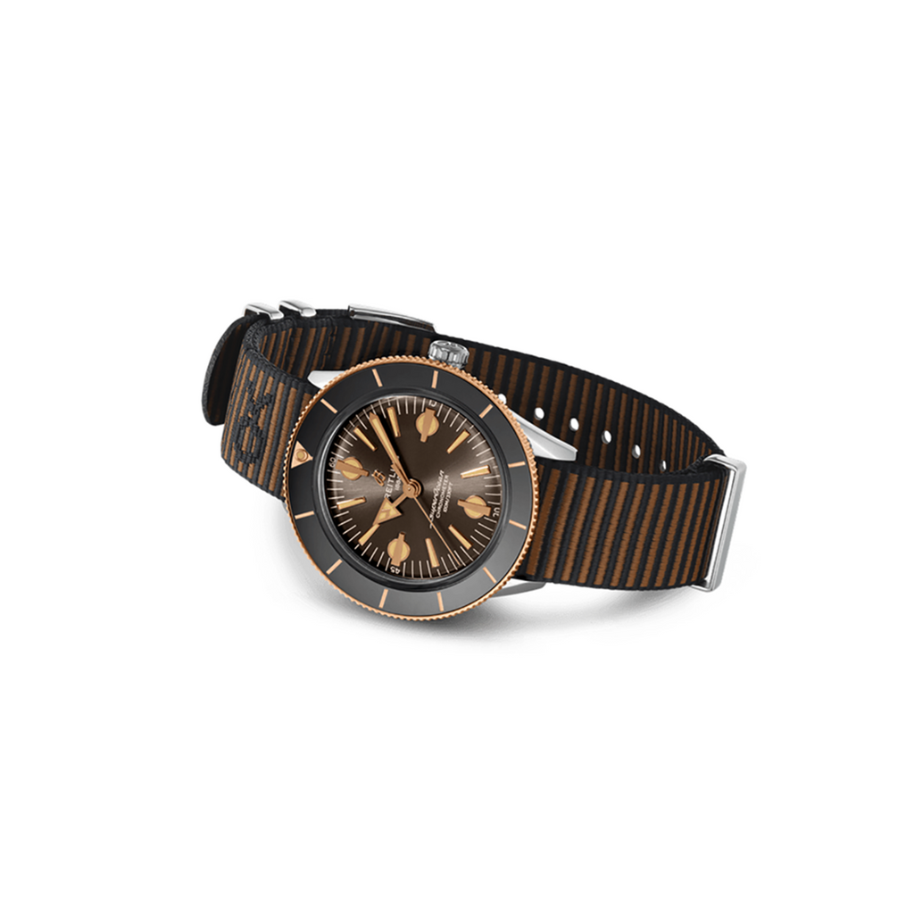 Breitling Superocean Heritage '57 Outerknown Limited Edition Brown Dial Brown NATO Strap Watch for Men - U103701A1Q1W1 Buy Now By Breitling