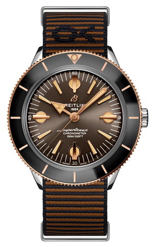 Breitling Superocean Heritage '57 Outerknown Limited Edition Brown Dial Brown NATO Strap Watch for Men - U103701A1Q1W1 Buy Now By Breitling