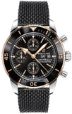Breitling Superocean Heritage Chronograph 44 Black Dial Black Mesh Bracelet Watch for Men - U13313121B1S1 Buy Now By Breitling