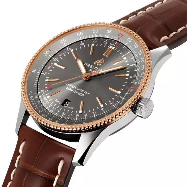 Breitling Navitimer 1 Automatic 41mm Black Dial Brown Leather Strap Mens Watch - U17326211M1P1 Buy Now By Breitling
