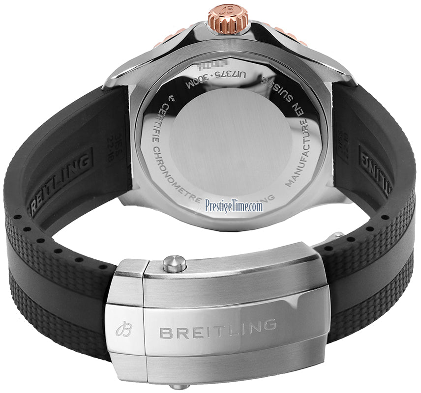 Breitling Superocean Automatic 42mm 18K Red Gold & Black Dial Black Rubber Strap Watch for Men - U17375211B1S1 Buy Now By Breitling