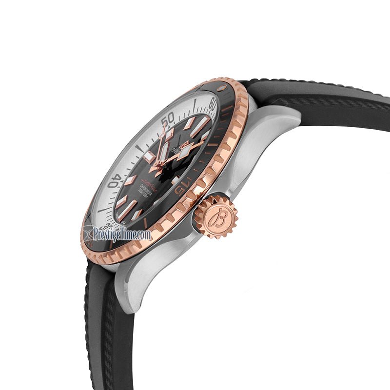 Breitling Superocean Automatic 42mm 18K Red Gold & Black Dial Black Rubber Strap Watch for Men - U17375211B1S1 Buy Now By Breitling