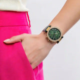 Michael Kors Parker Chronograph Green Dial Green Leather Strap Watch For Women - MK6985 Buy Now By Michael Kors