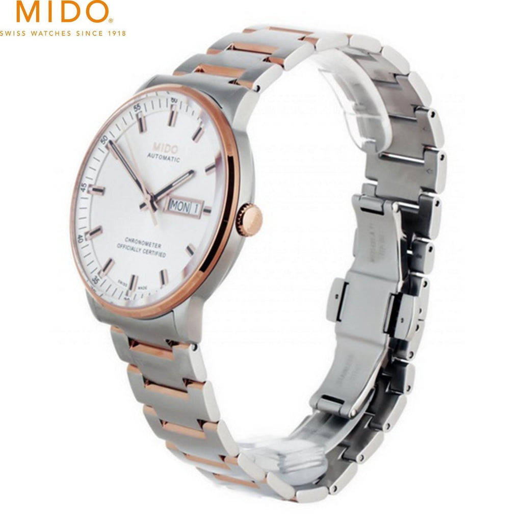 Mido Commander II Chronometer Automatic Silver Dial Two Tone Steel Strap Watch For Men - M021.431.22.031.00 Buy Now By Mido