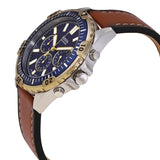 Fossil Garrett Chronograph Blue Dial Brown Leather Strap Watch for Men - FS5625 Buy Now By Fossil