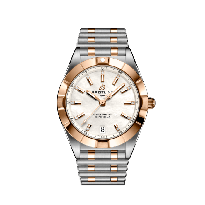 Breitling Chronomat B02 18K Red Gold White Dial Two Tone Steel Strap Watch for Men - U77310101A2U1 Buy Now By Breitling