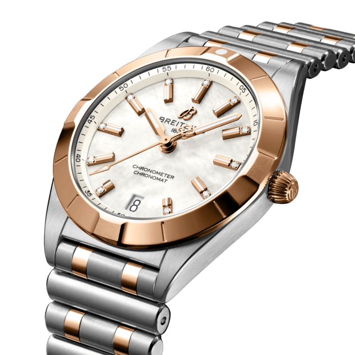 Breitling Chronomat B02 18K Red Gold White Dial Two Tone Steel Strap Watch for Men - U77310101A2U1 Buy Now By Breitling