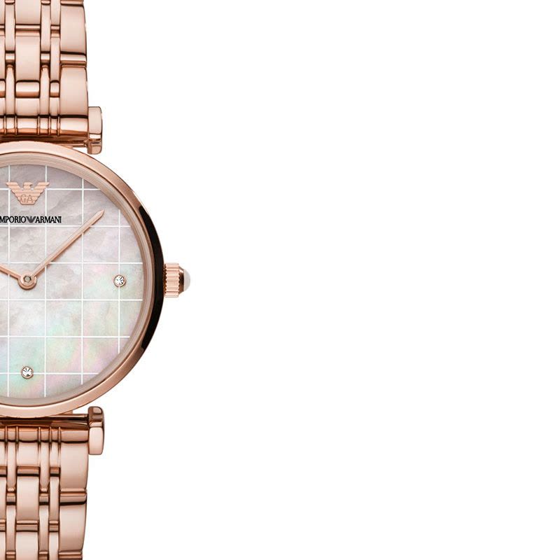 Emporio Armani Gianni T Bar Quartz Mother of Pearl Dial Rose Gold Steel Strap Watch For Women - AR11385 Buy Now By Emporio Armani