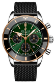 Breitling Superocean Heritage B01 Chronograph 44 Limited Edition Green Dial Black Mesh Bracelet Watch for Women - UB01622A1L1S1 Buy Now By Breitling