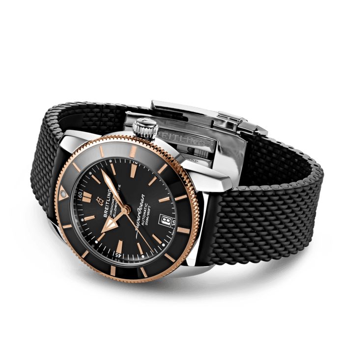 Breitling Superocean Heritage II B20 42mm Black Dial Black Mesh Bracelet Mens Watch - UB2010121B1S1 Buy Now By Breitling