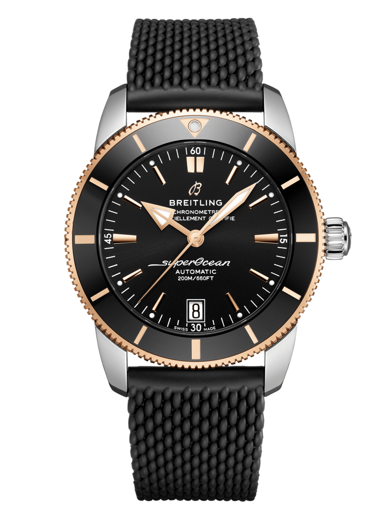 Breitling Superocean Heritage II B20 42mm Black Dial Black Mesh Bracelet Mens Watch - UB2010121B1S1 Buy Now By Breitling