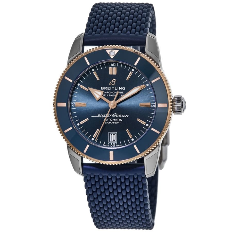 Breitling Superocean Heritage B20 Automatic 42 Blue Dial Blue Mesh Bracelet Watch for Men - UB2010161C1S1 Buy Now By Breitling