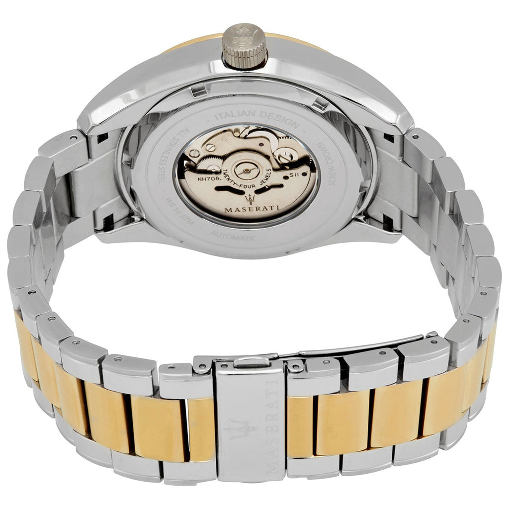 Maserati Traguardo Automatic White Skeleton Dial Two Tone Steel Strap Watch For Men - R8823112003 Buy Now By Maserati