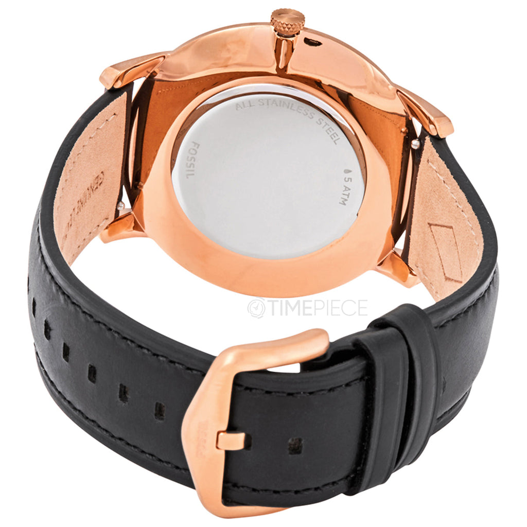 Fossil The Minimalist Black Dial Black Leather Strap Watch for Men - FS5376 Buy Now By Fossil