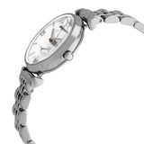 Emporio Armani Gianni T Bar White Marble Dial Silver Steel Strap Watch For Women - AR11170 Buy Now By Emporio Armani