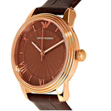 Emporio Armani Classic Quartz Brown Dial Brown Leather Strap Watch For Men - AR1613 Buy Now By Emporio Armani