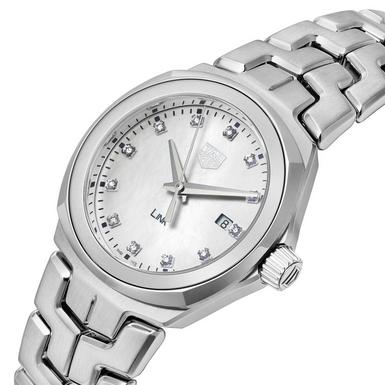 Tag Heuer Link Quartz Diamonds Mother of Pearl Dial Silver Steel Strap Watch for Women - WBC1312.BA0600 Buy Now By Tag Heuer