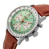 Breitling Navitimer B01 Chronograph 41 Green Dial Brown Leather Strap Watch for Men - AB0139211L1P1 Buy Now By Breitling