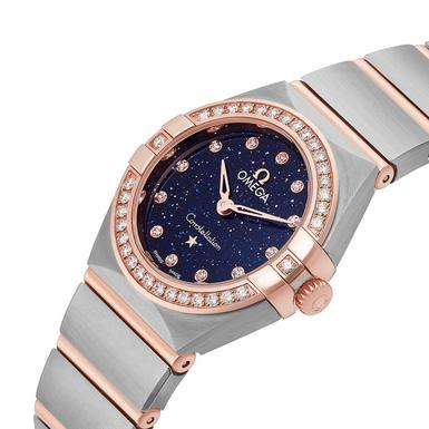 Omega Constellation Quartz Diamonds Blue Dial Two Tone Steel Strap Watch for Women - 131.25.25.60.53.002 Buy Now By Omega
