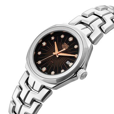 Tag Heuer Link Quartz Black Dial Silver Steel Strap Watch for Women - WBC131F.BA0649 Buy Now By Tag Heuer
