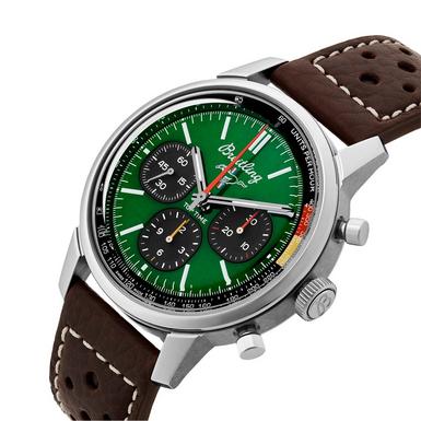 Breitling Top Time B01 Ford Mustang Green Dial Brown Leather Strap Watch for Men - AB01762A1L1X1 Buy Now By Breitling