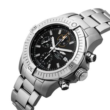 Breitling Avenger Chronograph 45mm Black Dial Silver Steel Strap Watch for Men - A13317101B1A1 Buy Now By Breitling