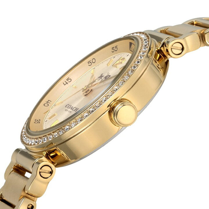 Coach Sport Diamonds Gold Dial Gold Steel Strap Watch for Women - 14502195 Buy Now By Coach