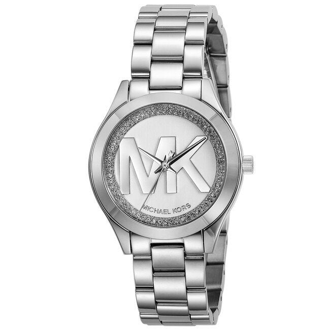 Michael Kors Mini Slim Runway Silver Dial Silver Steel Strap Watch for Women - MK3548 Buy Now By Michael Kors