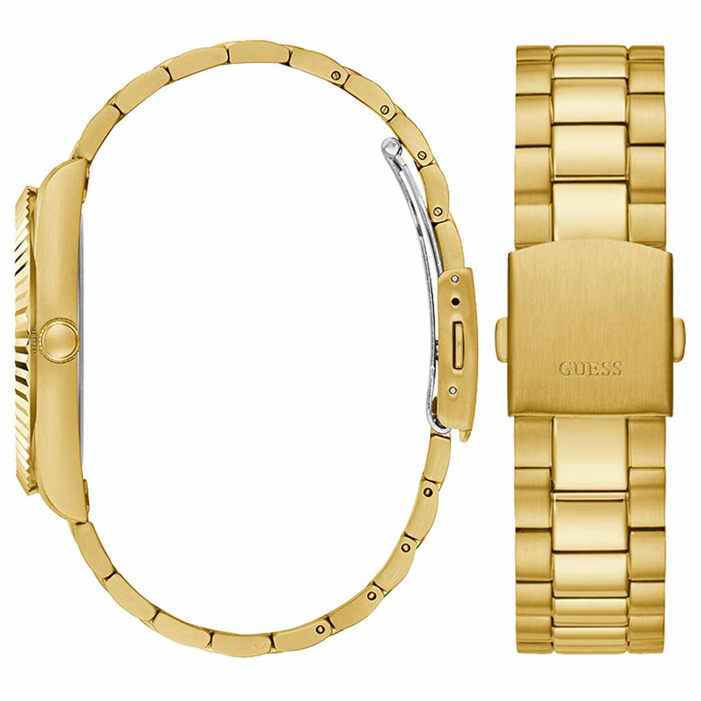 Guess Connoisseur Gold Dial Gold Steel Strap Watch for Men - GW0265G2 Buy Now By Guess