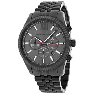Michael Kors Lexington Chronograph Black Dial Black Steel Strap Watch for Men - MK8320 Buy Now By Michael Kors