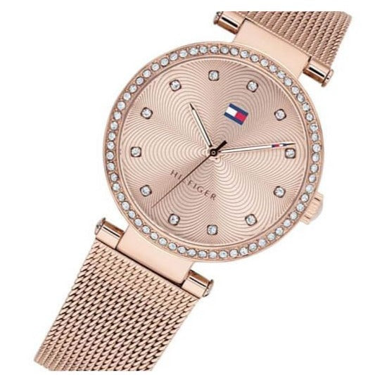 Tommy Hilfiger Lynn Quartz Rose Gold Dial Rose Gold Mesh Bracelet Watch For Women - 1781865 Buy Now By Tommy Hilfiger