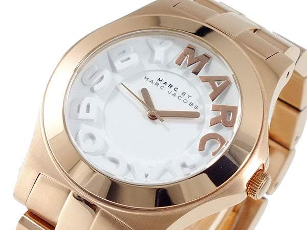 Marc Jacobs Rivera White Dial Rose Gold Steel Strap Watch for Women - MBM3135 Buy Now By Marc Jacobs